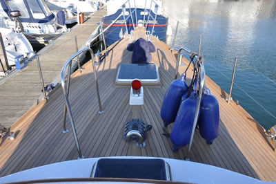 Forward decking viewed from the cabin