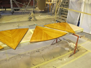 Super Yacht Expanding Table Varnishing #39
