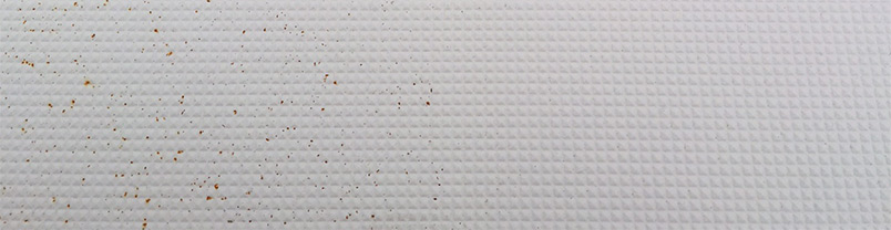 Rust engrained in Gelcoat treatment - before & after
