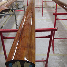 Super Yacht Wooden Railing Varnishing #1