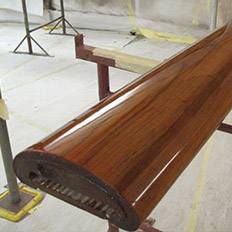 Super Yacht Wooden Railing Varnishing #1