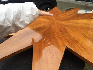 Super Yacht Expanding Table Varnishing #1